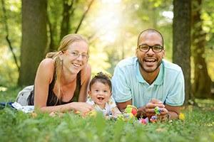 Family enjoying a day in the park